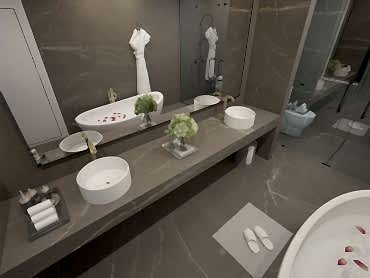 Armani Grey Porselen Tezgah& Porselen Masa