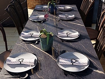 Sahara Noir Porselen Tezgah& Porselen Masa